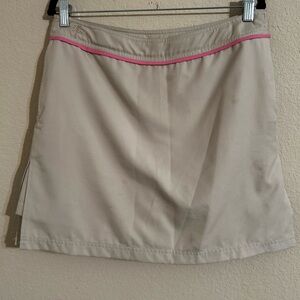 Lily Pulitzer Beige Skort with Pink Trim Outdoors Neutral Vacation Resort